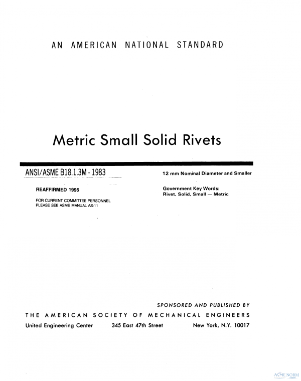ASME B18.1.3M PDF