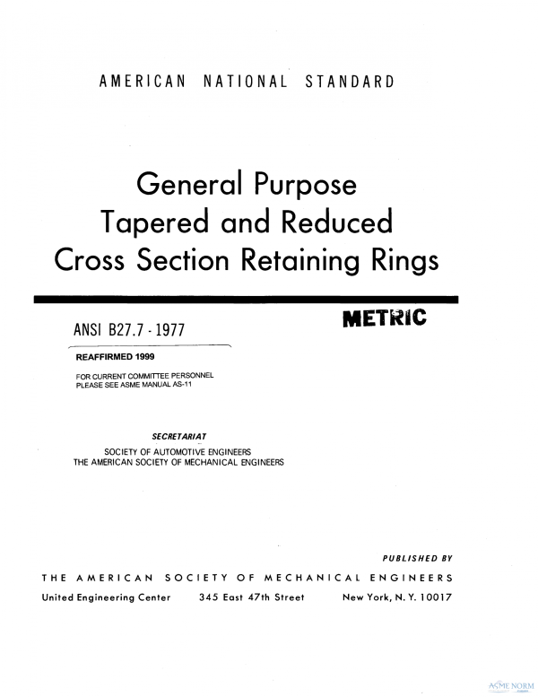 ASME B27.7 PDF ASME B27.7 PDF