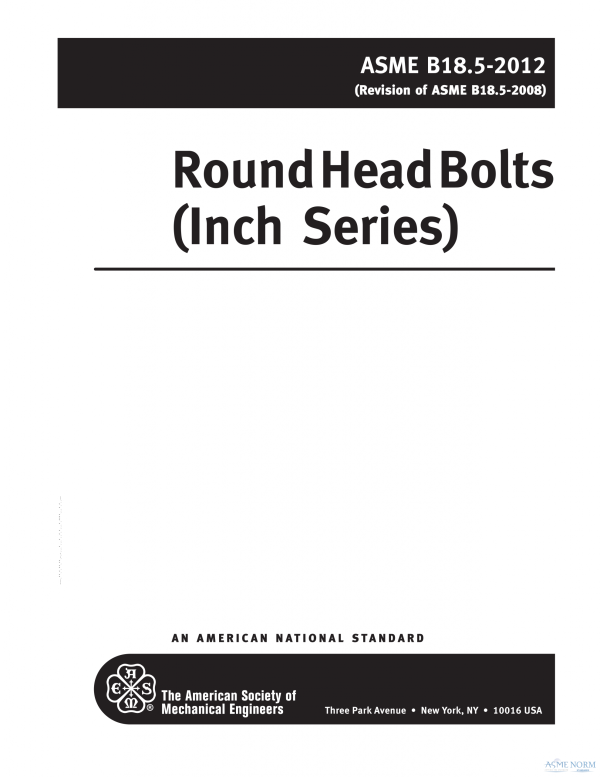 ASME B18.5 PDF ASME B18.5 PDF